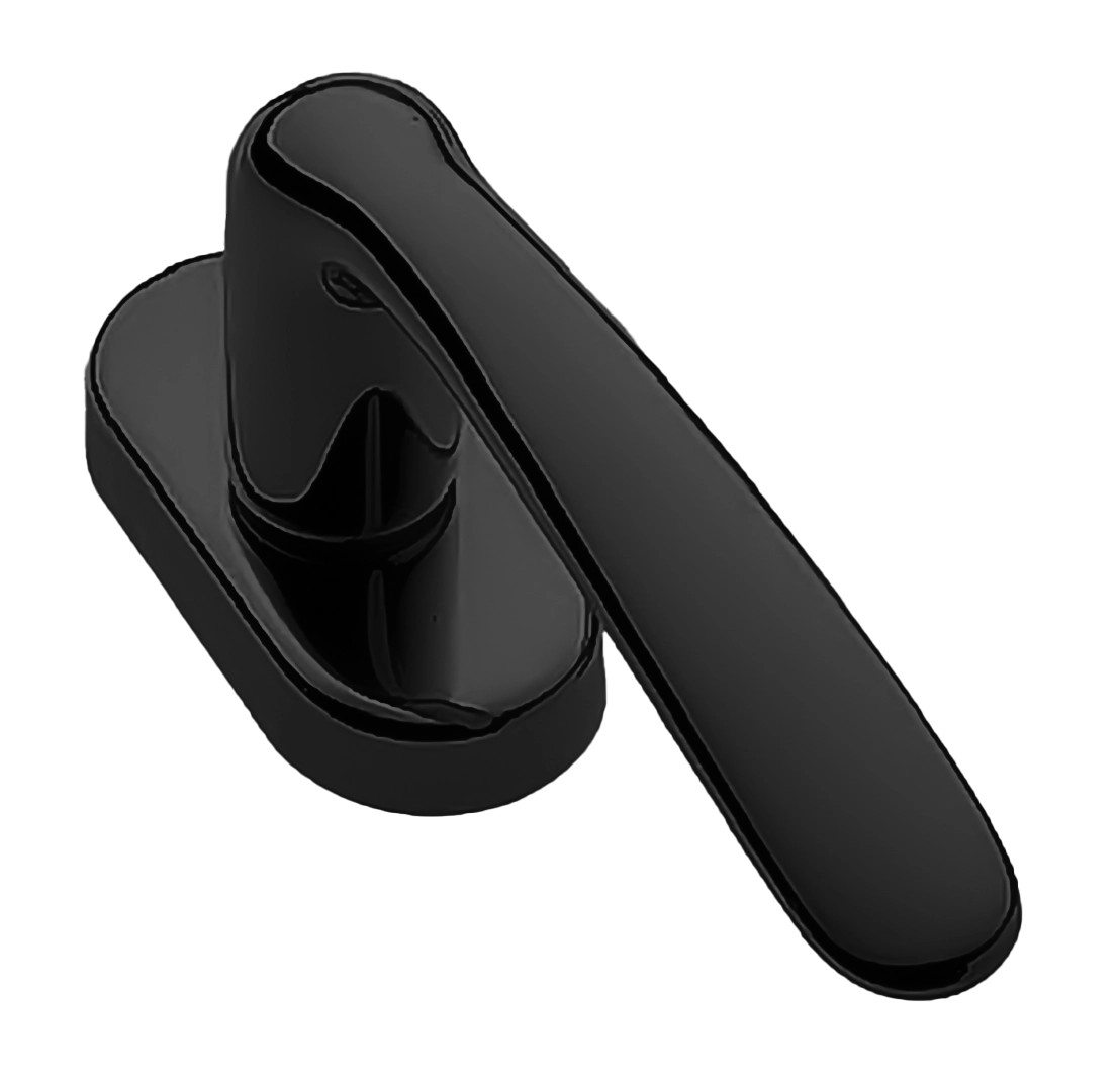 Ручка дверная LINDA W1 NERO-ST оконная с 4-х позицион. механизмом цвет черный soft touch