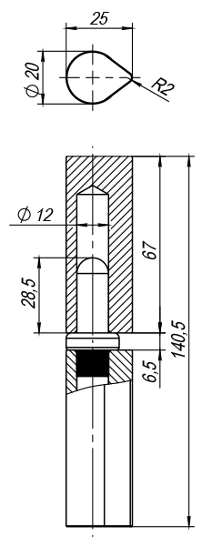 Приварная петля Fuaro Т1254/140х20x25 мм с подшипником - Вид 2