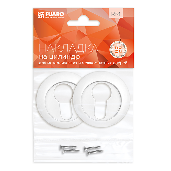 Накладка Fuaro (Фуаро) под цилиндр ET.R.RM54 (ET RM) WH-19 белый - Вид 2