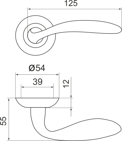 Ручка Armadillo (Армадилло) раздельная R.LD54.Virgo (Virgo LD57) AB/GP-7 бронза/золото - Вид 2
