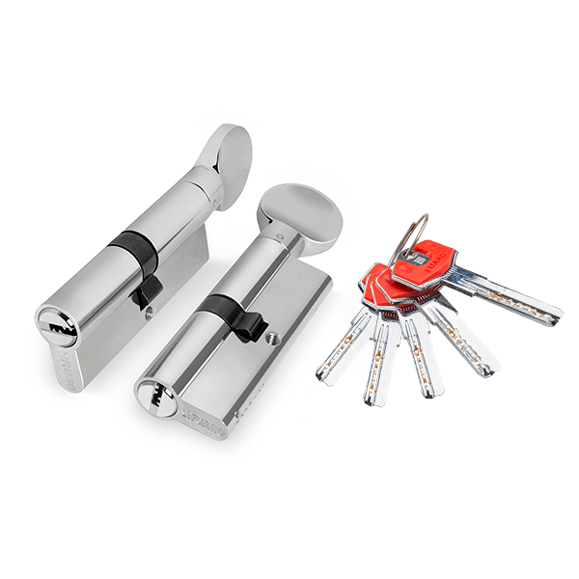 Цилиндровый Fuaro (Фуаро) механизм (D-PRO502/110) D-PRO5002Knob110(55+10+45) CP хром 5Key