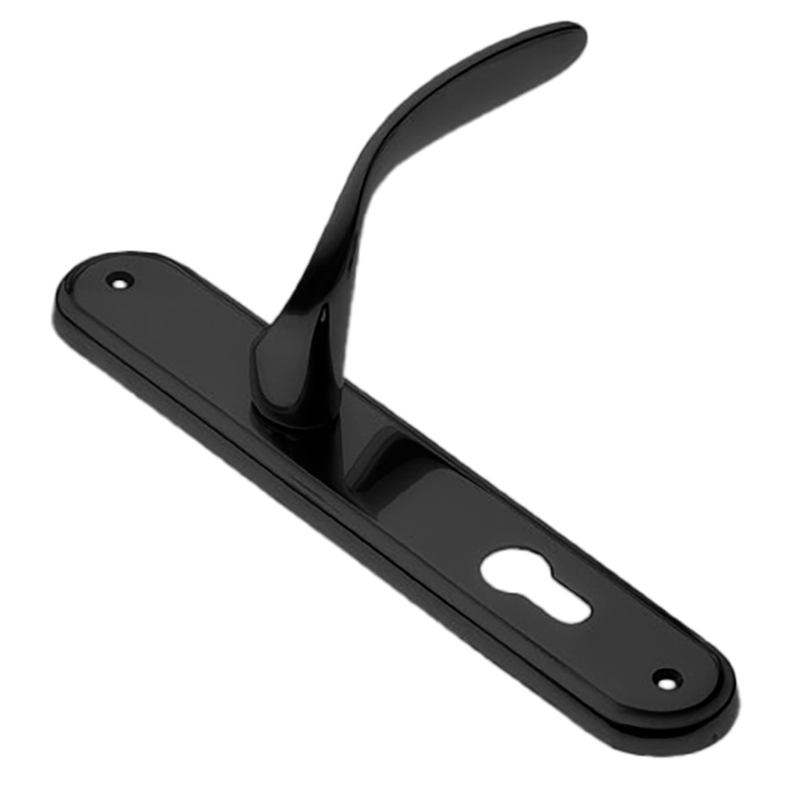 Ручка дверная COBRA PL NERO-ST на планке цвет черный soft touch