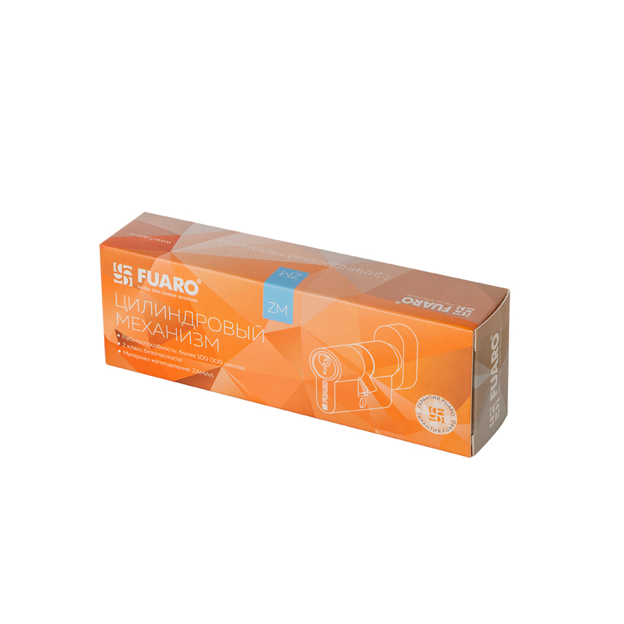 Цилиндровый Fuaro (Фуаро) механизм 1000ZM Knob60(25+10+25) SSG сатинированное золото 5Key с вертушкой - Вид 3