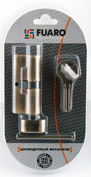 Цилиндровый механизм Fuaro (Фуаро) с вертушкой R602/70 mm-BL (30+10+30) CP хром 5 кл. БЛИСТЕР - Вид 3