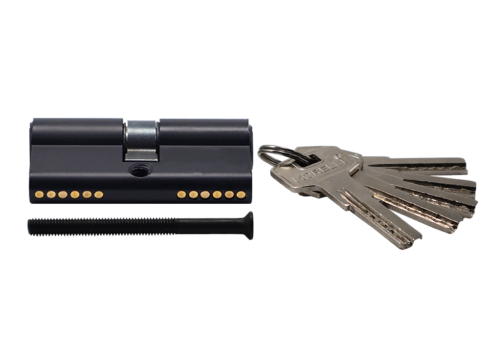 Ключевой цилиндр высокой секретности HS 60C BL (60мм) цвет черный - Вид 2