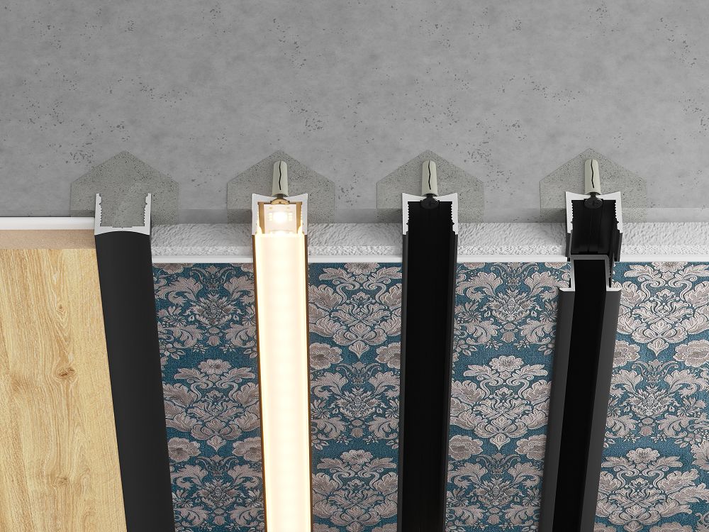 ТЕНЕВАЯ РЕЙКА LACONISTIQ LIGHT mini ПОД ПОДСВЕТКУ для обоев, панелей, керамогранита - Вид 14