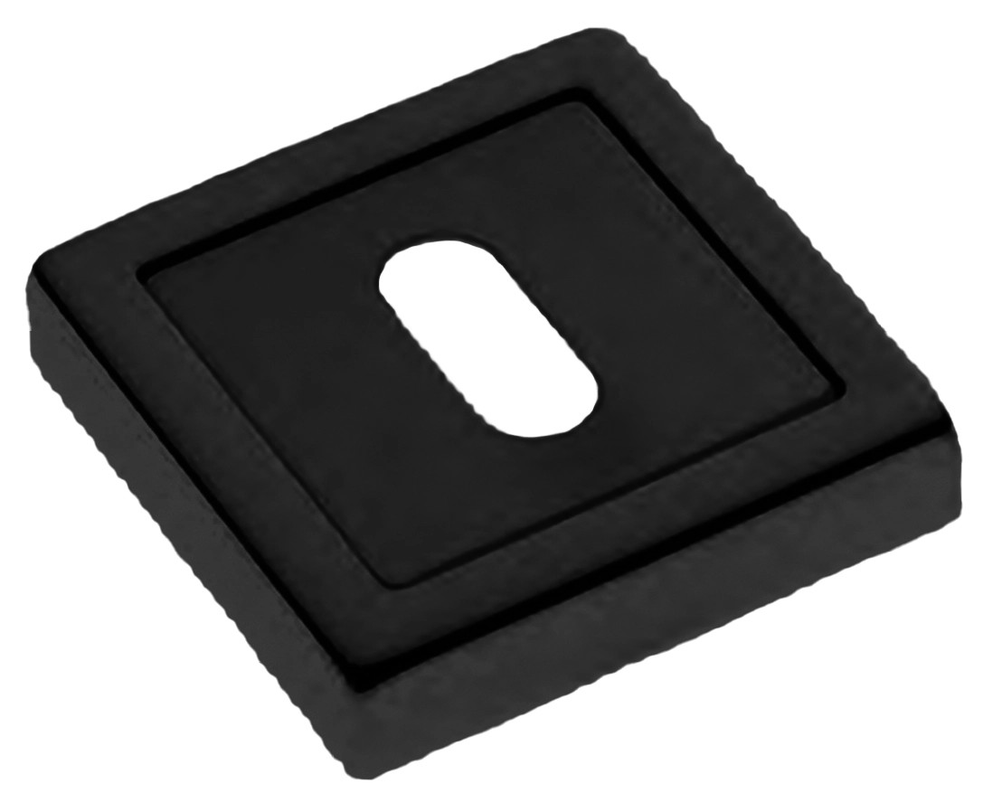 Накладка LUX-FK-S3 NERO-ST на ключевой цилиндр, на квадратной розеткепод ключ (буратино) цвет черный soft touch