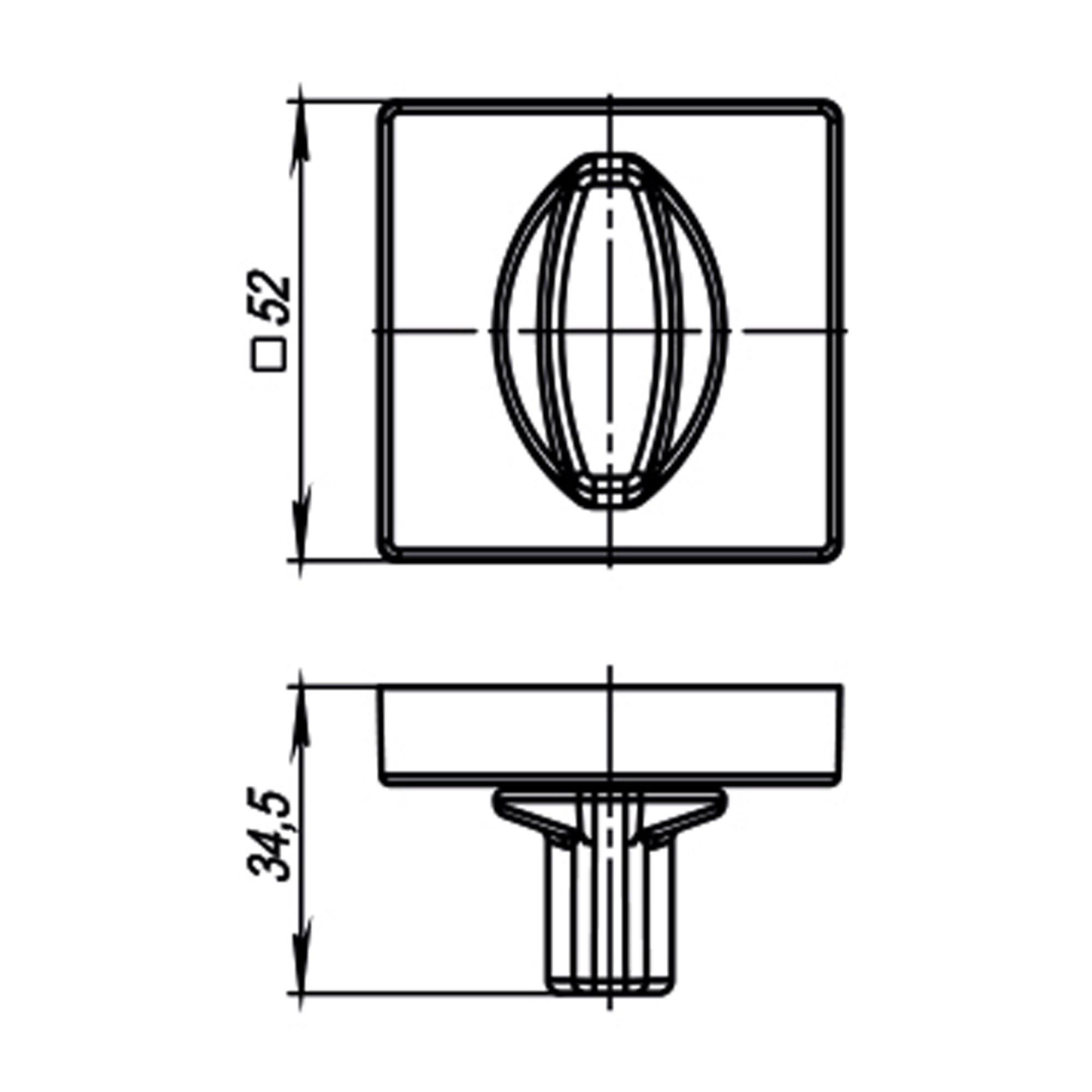 Ручка Armadillo (Армадилло) поворотная BK6.K.USQ52 FSG-39 флорентийское золото - Вид 2