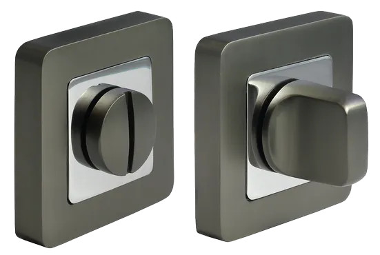 Завертка сантехническая MH-WC-S55 GR/PC на квадратной розетке цвет графит/хром