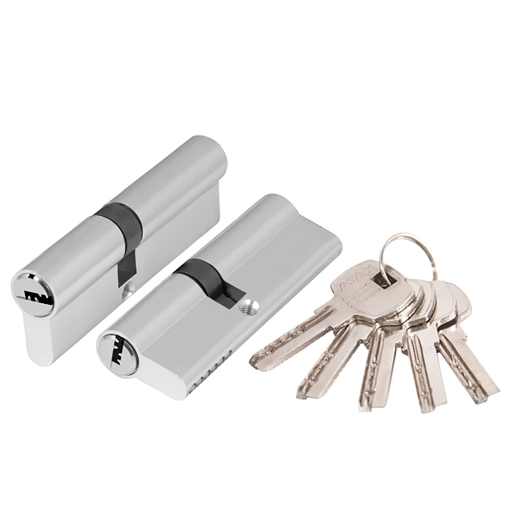 Цилиндровый Ajax (Аякс) механизм (AX200/90) AX2000Key90 (40+10+40) CP хром