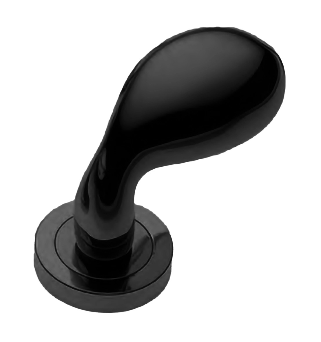 Ручка дверная AIR-2 R2 NERO-ST на круглой розетке,на круглой розетке цвет черный soft touch