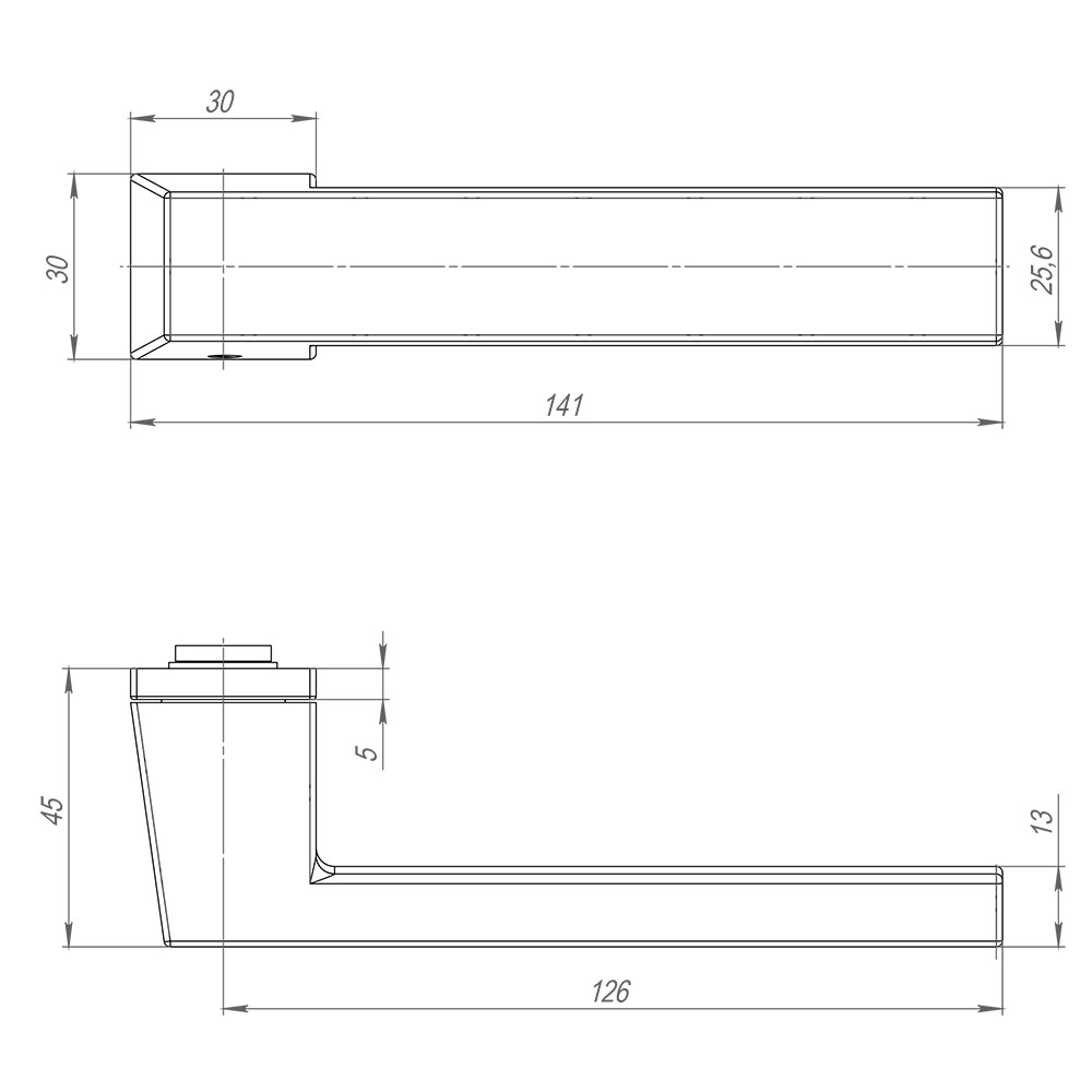 Ручка Armadillo (Армадилло) раздельная K.ART30.CLARITY BL-26 черный - Вид 3