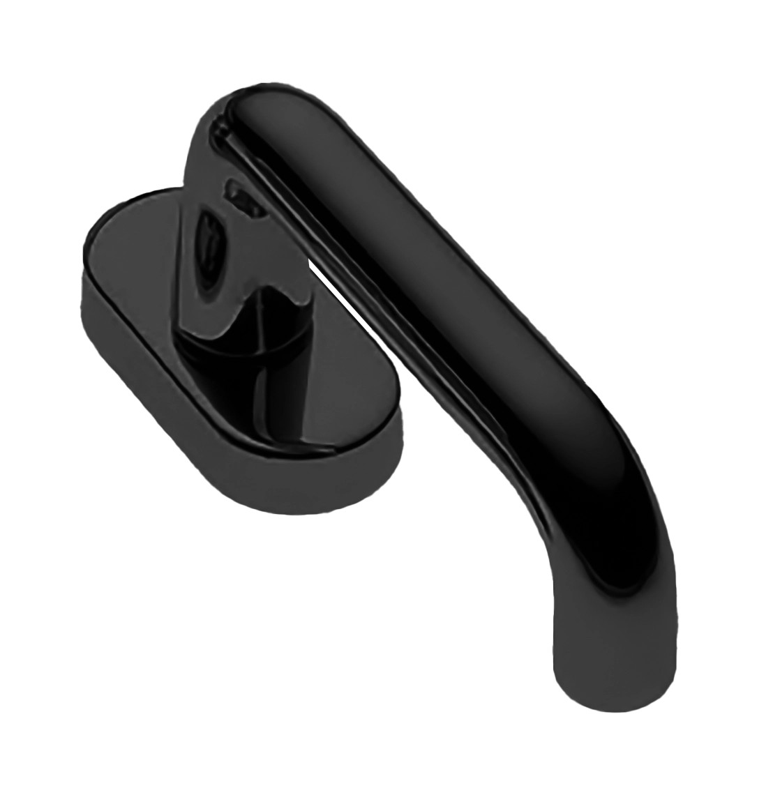 Ручка дверная IRIS W1 NERO-ST оконная с 4-х позицион. механизмом цвет черный soft touch
