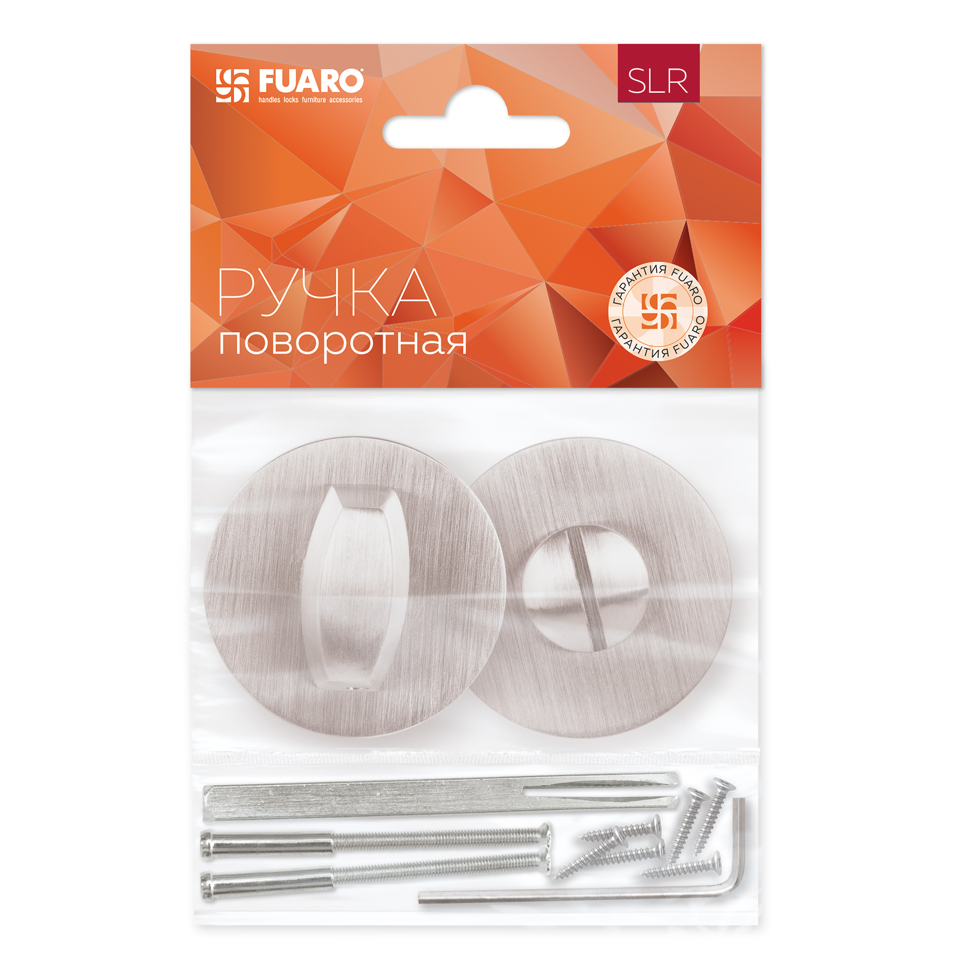 Ручка Fuaro (Фуаро) поворотная BK6.R.SLR52 (BK6 SLR) GM оружейная сталь - Вид 3