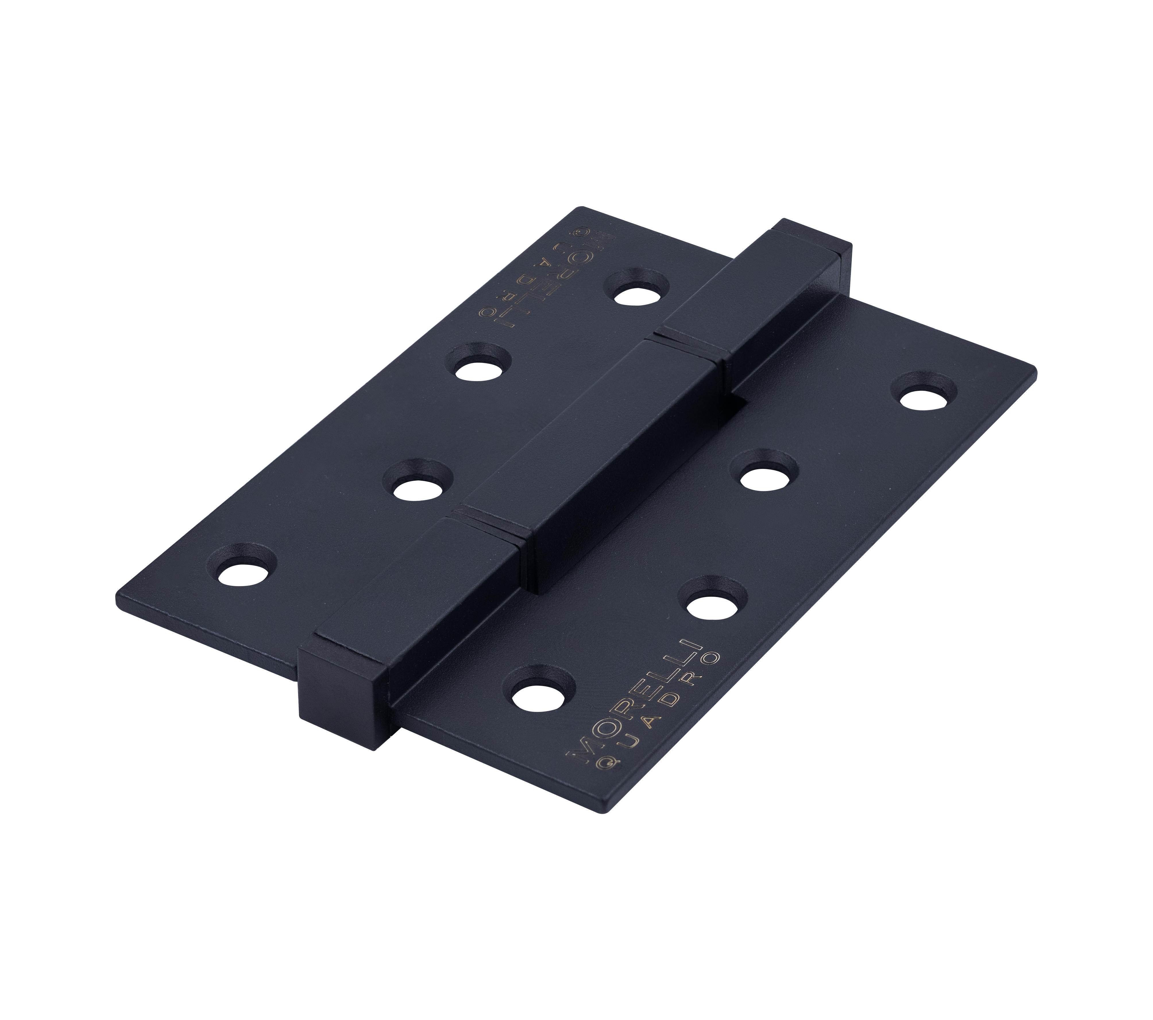 Петля QUADRO-2 BL алюминиевая врезная на квадратной оси, вес полотна до 40 кг, цвет черный