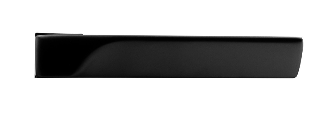 Ручка дверная FIORD-SM NERO-ST, с невидимой квадратной розеткой, цвет черный soft-touch, ЦАМ - Вид 2