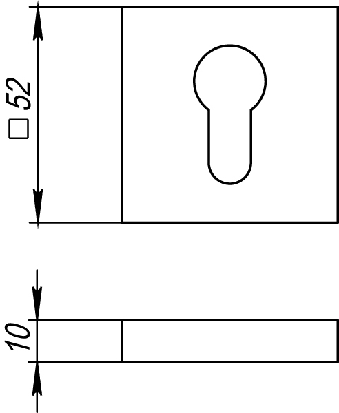 Накладка Fuaro (Фуаро) под цилиндр ET.K.DM51 (ET DM) SN/CP-3 матовый никель/хром - Вид 2