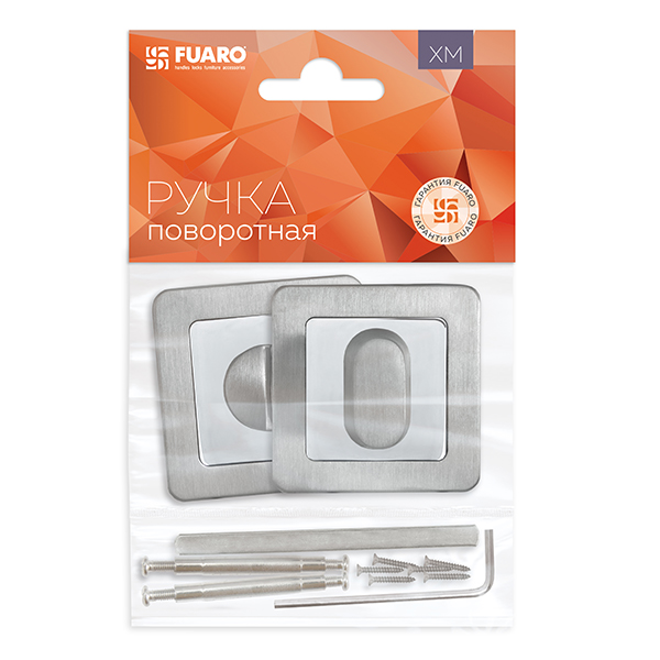 Ручка Fuaro (Фуаро) поворотная BK6 XM SSC/CP-16 сатинированный хром/хром - Вид 2