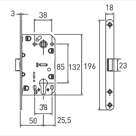 Изделие Защелка межкомнатная LM 5212CL 99 - Вид 2
