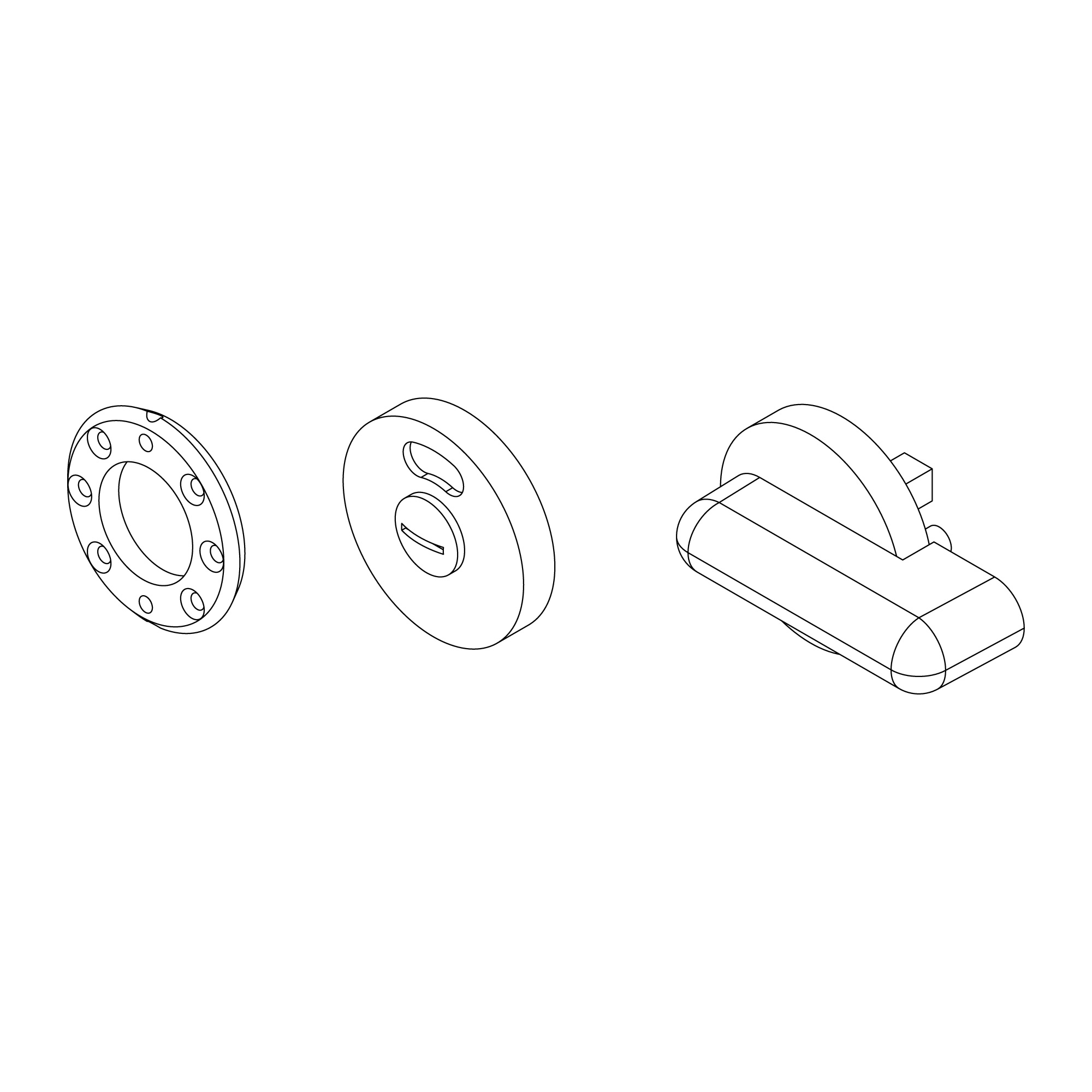Ручка Ajax (Аякс) поворотная BK6.WC.CABIN PVC WH белый - Вид 6
