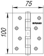 Петля Fuaro (Фуаро) универсальная IN4400U CFB (4BB 100x75x2,5) кофе глянец - Вид 2