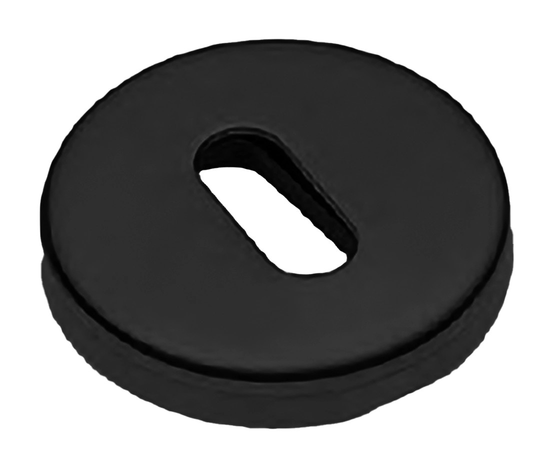 Накладка LUX-FK-R3-E NERO-ST на ключевой цилиндр, на круглой розеткепод ключ (буратино) цвет черный soft touch