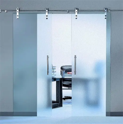 Стеклянная раздвижная 2-х створчатая