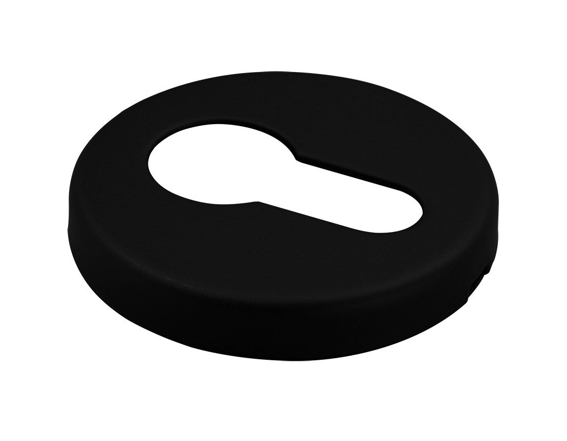 Накладка на ключевой цилиндр LUX-KH-R5 NERO-ST круглая, цвет черный soft-touch