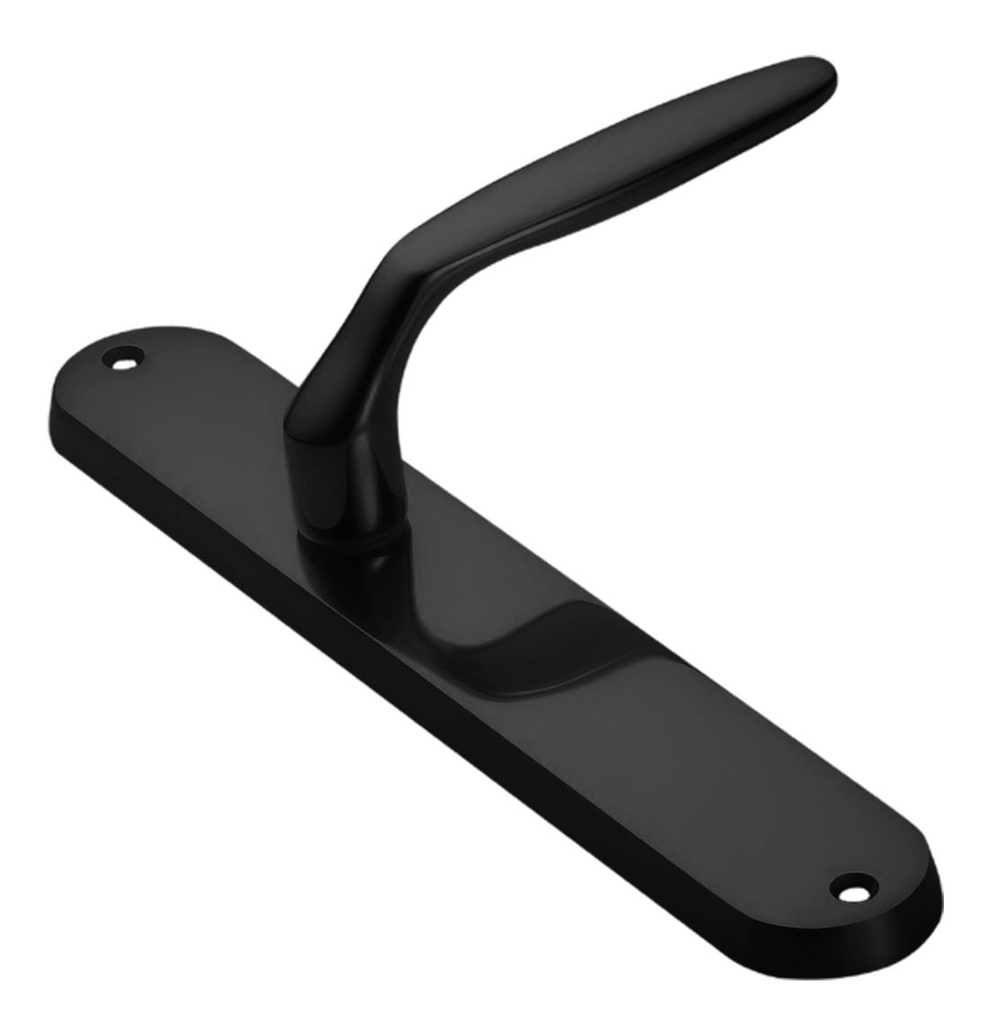 Ручка дверная DERBY PL NERO-ST на планке цвет черный soft touch