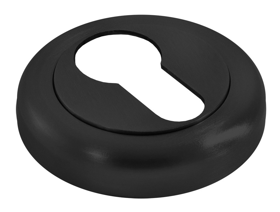 Накладка LUX-KH-R4 NERO-ST на ключевой цилиндр, на круглой розетке цвет черный soft touch - Вид 3