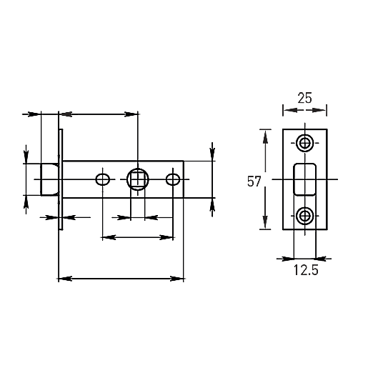 Изделие Защелка межкомнатная LP 6-45 AB/ACF - Вид 2