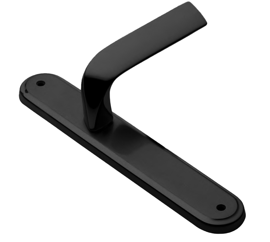 Ручка дверная MATRIX PL NERO-ST на планке цвет черный soft touch