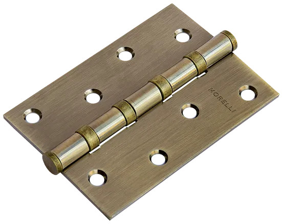 Петля карточная стальная MS 100X70X2.5-4BB AB универсальная, врезная на круглой оси, цвет бронза