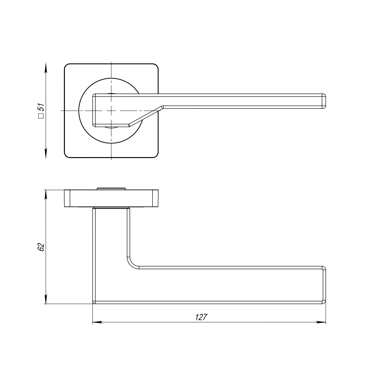 Ручка Ajax (Аякс) раздельная K.JK51.LEVEL (LEVEL JK) SN/CP-3 матовый никель - Вид 2