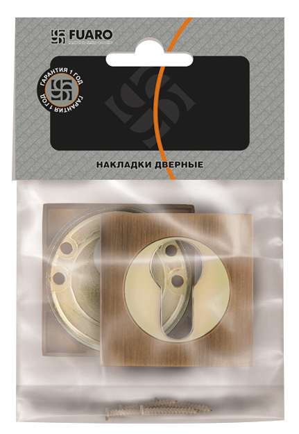 Накладка Fuaro (Фуаро) под цилиндр ET.K.KM52 (ET KM) AB/GP-7 бронза/золото - Вид 3