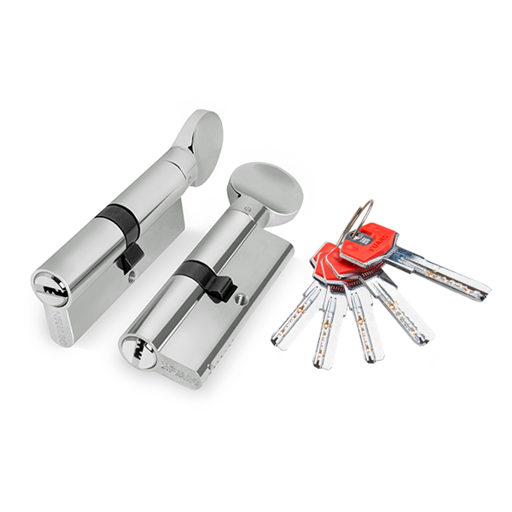 Цилиндровый Fuaro (Фуаро) механизм (D-PRO502/60) D-PRO5002Knob60(25+10+25) CP хром 5Key