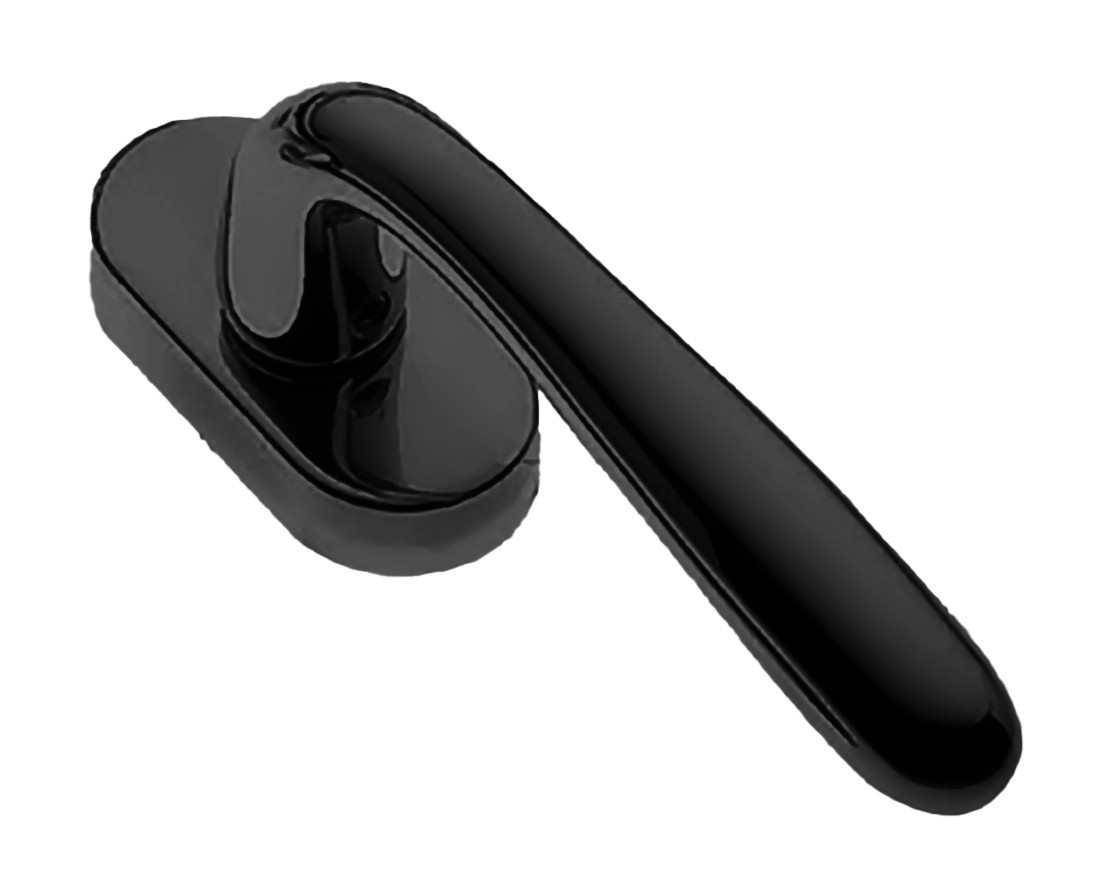 Ручка дверная RUBINO W1 NERO-ST оконная с 4-х позицион. механизмом цвет черный soft touch