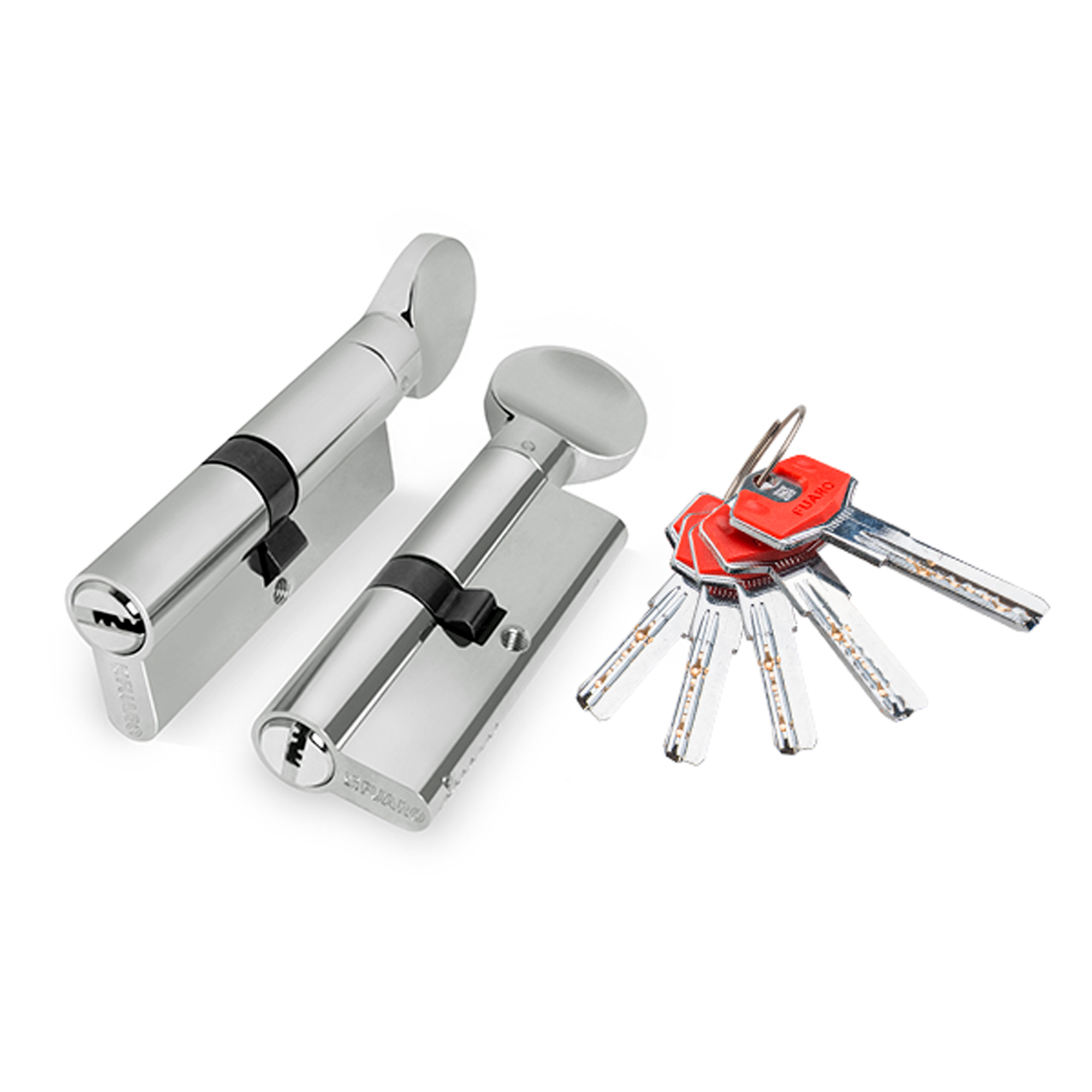 Цилиндровый Fuaro (Фуаро) механизм (D-PRO502/80) D-PRO5002Knob80(40+10+30) CP хром 5Key